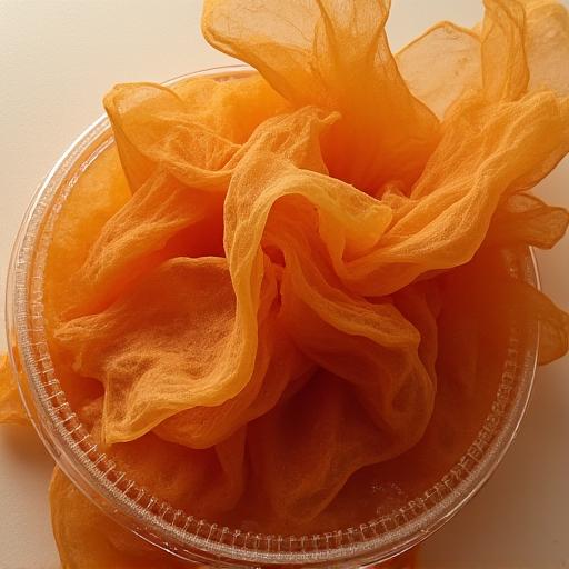 Fabric being submerged into a vat of natural, earthy-toned dye.